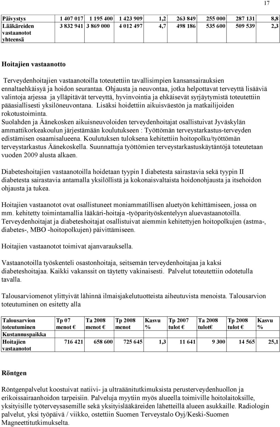 Ohjausta ja neuvontaa, jotka helpottavat terveyttä lisääviä valintoja arjessa ja ylläpitävät terveyttä, hyvinvointia ja ehkäisevät syrjäytymistä toteutettiin pääasiallisesti yksilöneuvontana.