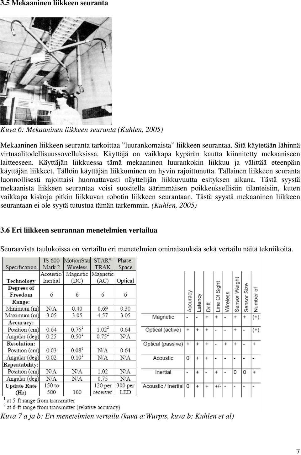 Käyttäjän liikkuessa tämä mekaaninen luurankokin liikkuu ja välittää eteenpäin käyttäjän liikkeet. Tällöin käyttäjän liikkuminen on hyvin rajoittunutta.