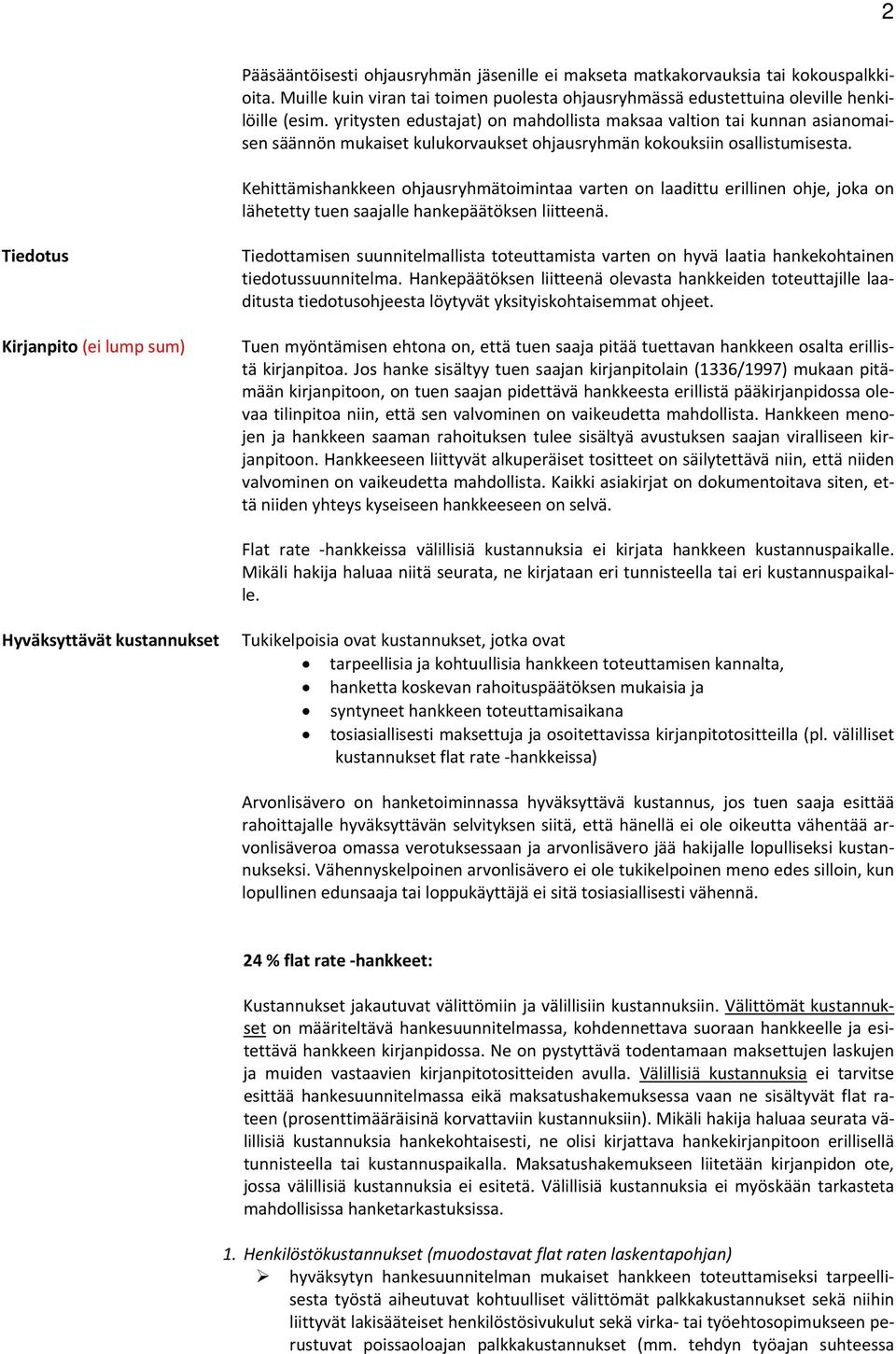 Kehittämishankkeen ohjausryhmätoimintaa varten on laadittu erillinen ohje, joka on lähetetty tuen saajalle hankepäätöksen liitteenä.