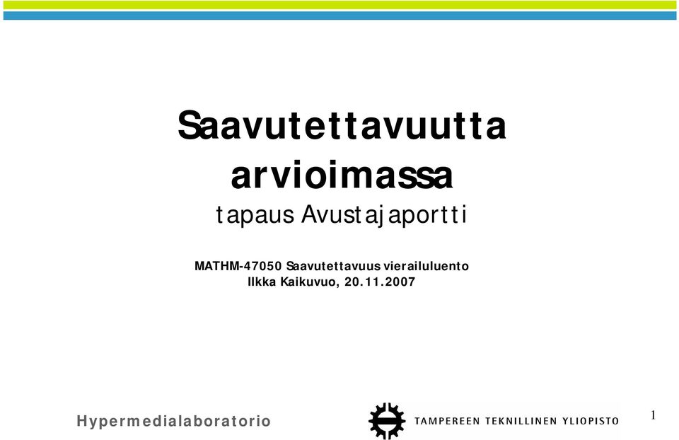 MATHM-47050 Saavutettavuus