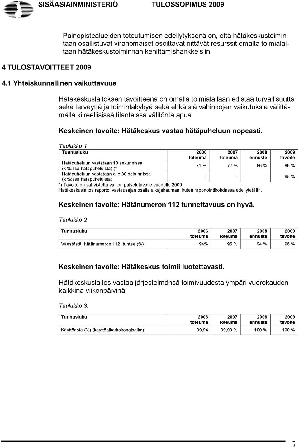 hätäkeskustoiminnan kehittämishankkeisiin.