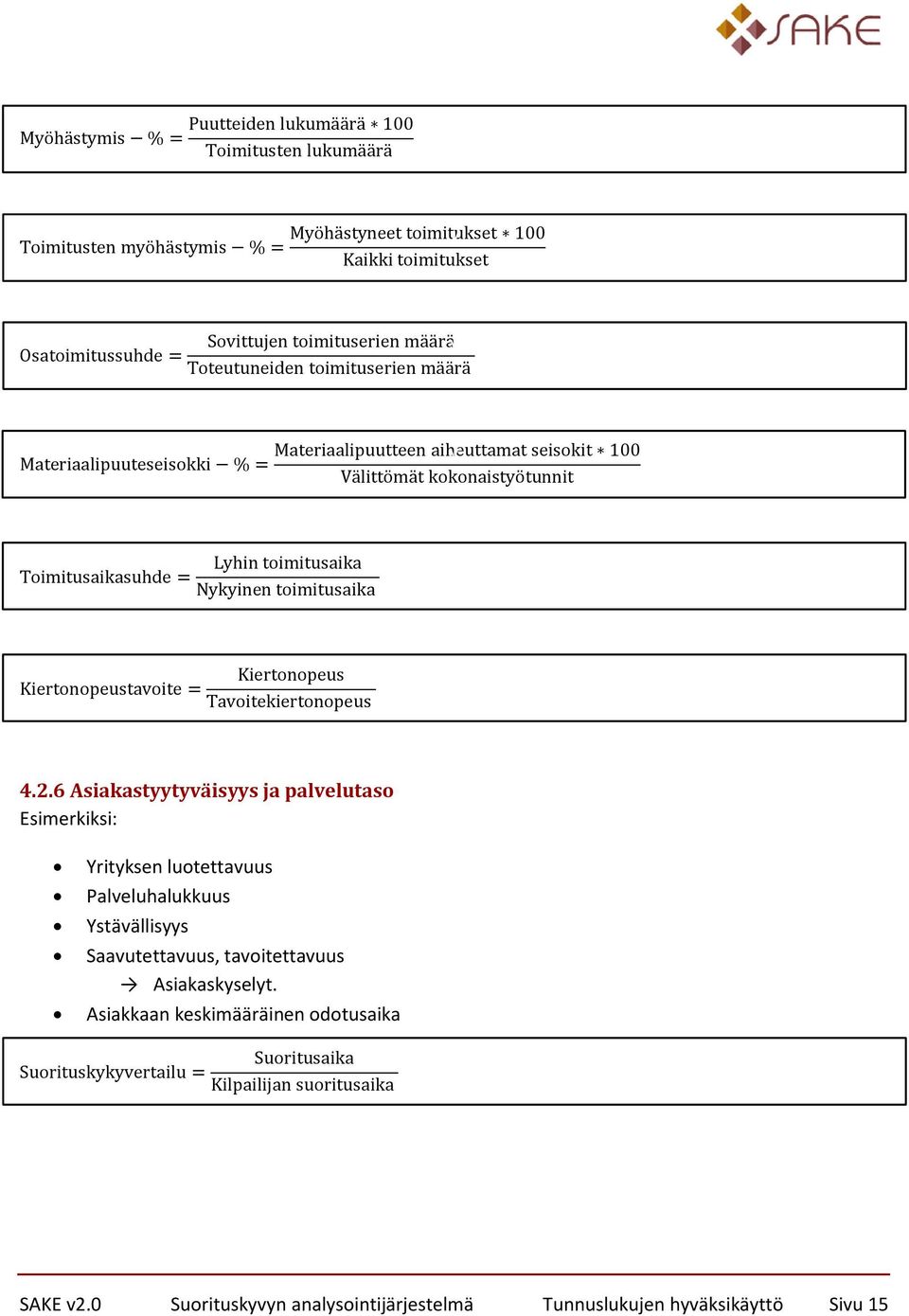 Asiakaskyselyt. Asiakkaan keskimääräinen odotusaika SAKE 2.