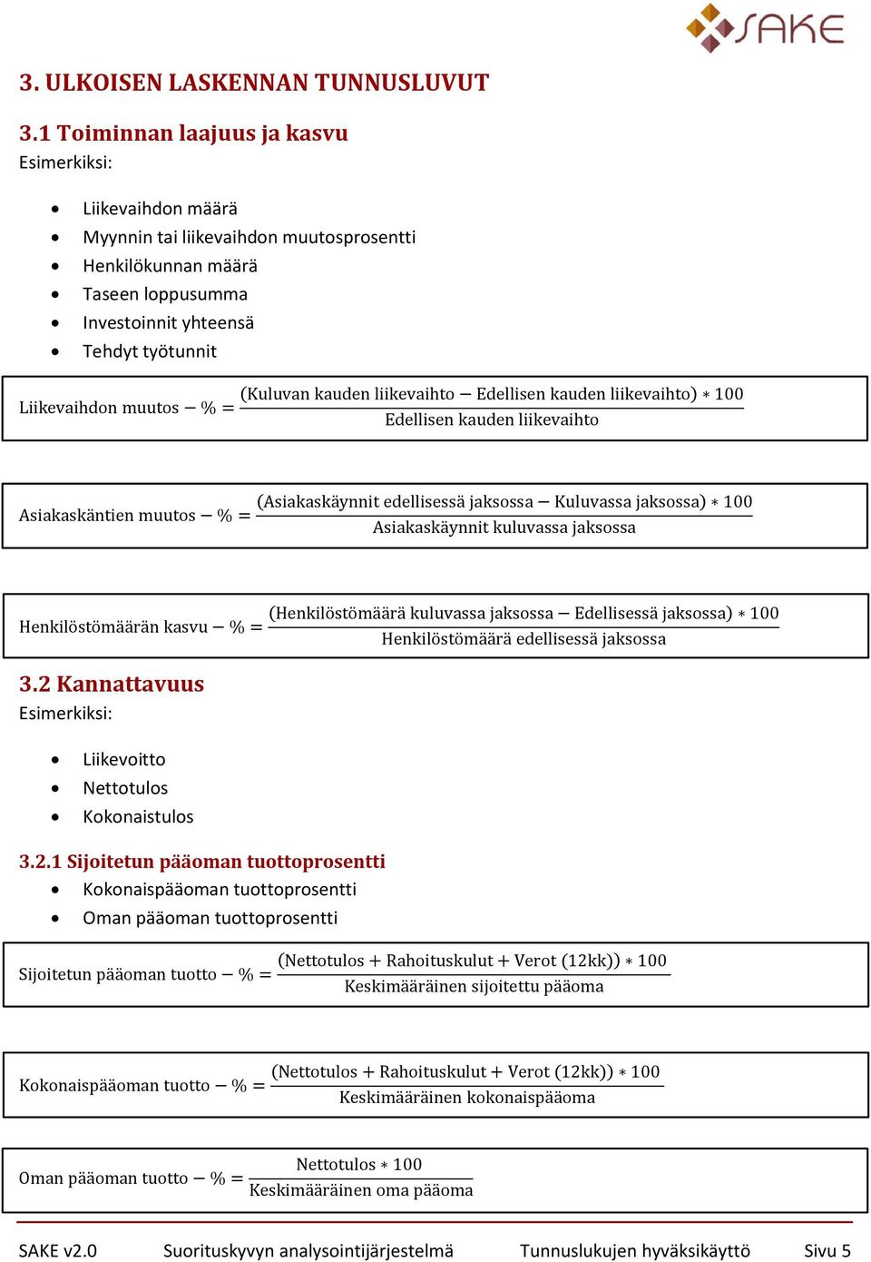 loppusumma Inestoinnit yhteensä Tehdyt työtunnit ( ) ( ) ( ) 3.