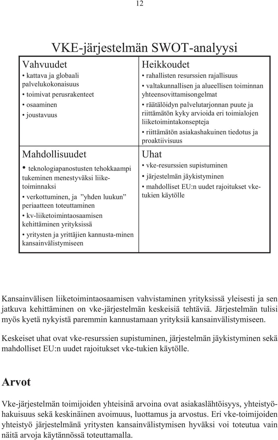 rahallisten resurssien rajallisuus valtakunnallisen ja alueellisen toiminnan yhteensovittamisongelmat räätälöidyn palvelutarjonnan puute ja riittämätön kyky arvioida eri toimialojen