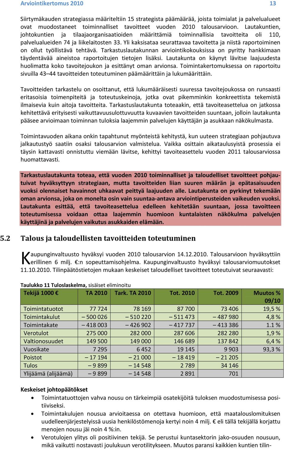 Yli kaksisataa seurattavaa tavoitetta ja niistä raportoiminen on ollut työllistävä tehtävä.