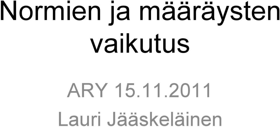 vaikutus ARY 15.