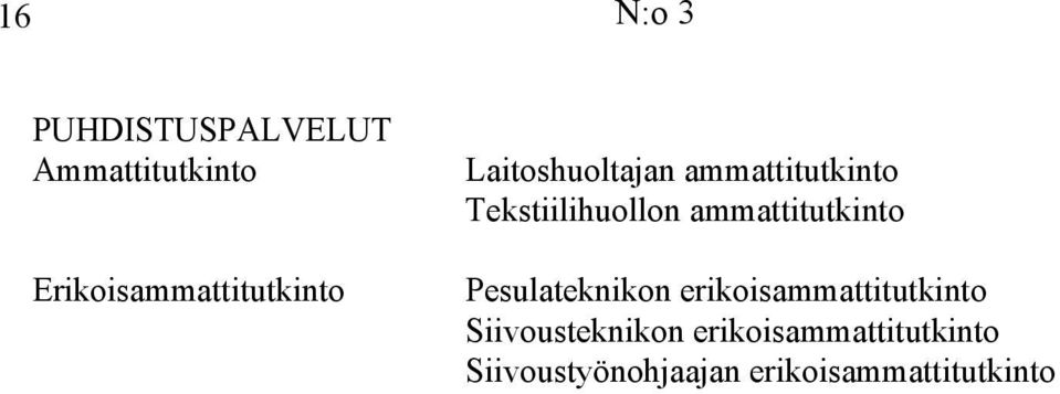 Pesulateknikon erikoisammattitutkinto