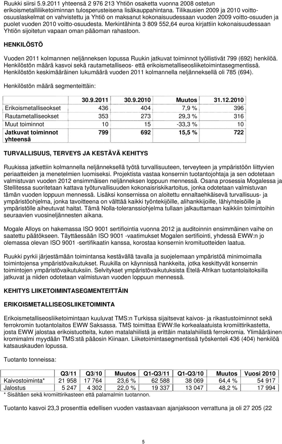 Merkintähinta 3 809 552,64 euroa kirjattiin kokonaisuudessaan Yhtiön sijoitetun vapaan oman pääoman rahastoon.