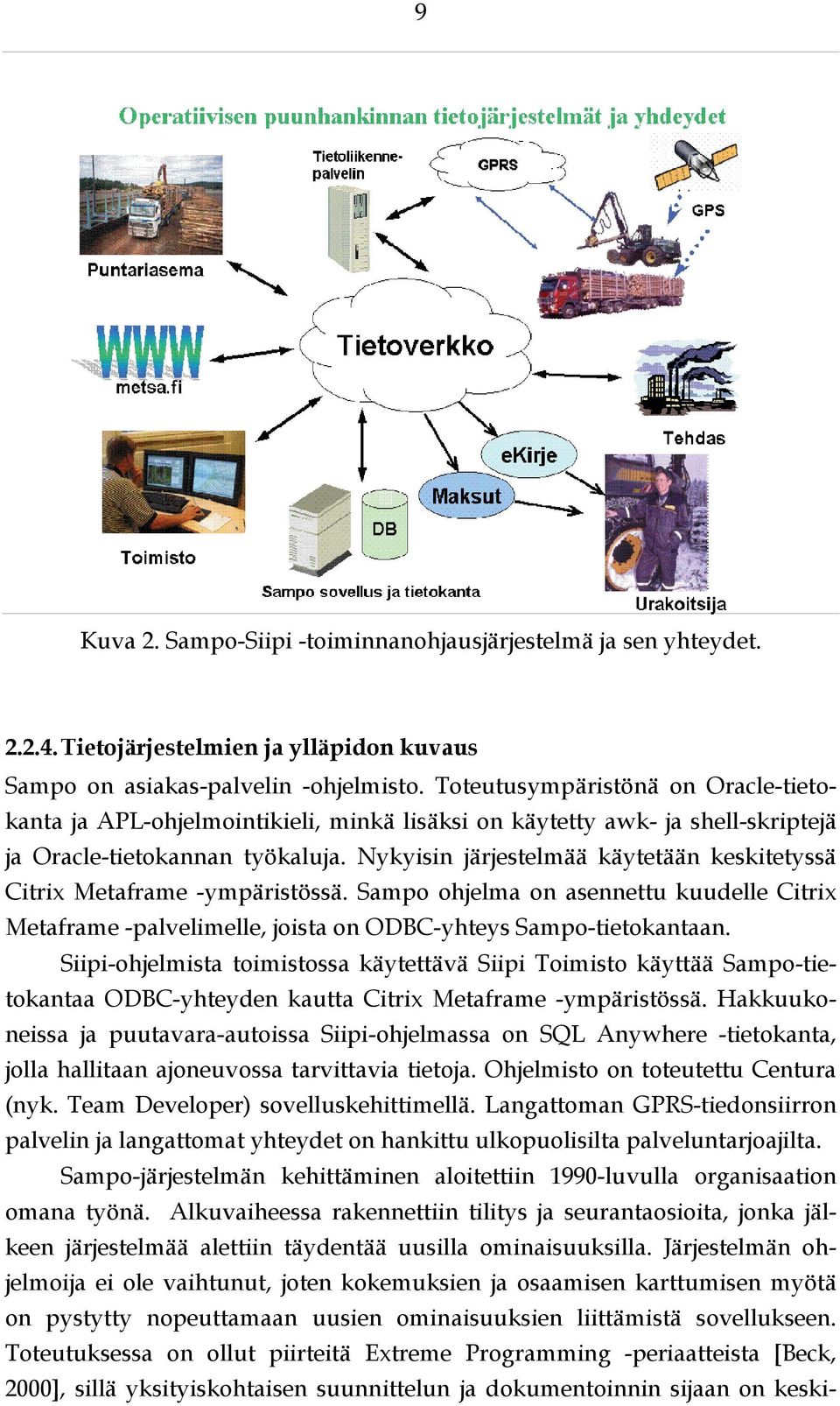 Nykyisin järjestelmää käytetään keskitetyssä Citrix Metaframe -ympäristössä. Sampo ohjelma on asennettu kuudelle Citrix Metaframe -palvelimelle, joista on ODBC-yhteys Sampo-tietokantaan.