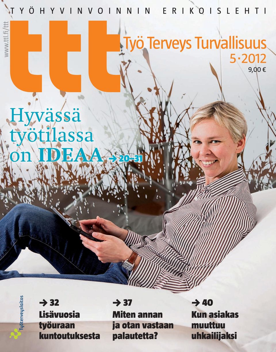 ttttyö Terveys Turvallisuus 5 2012 9,00 Hyvässä työtilassa on