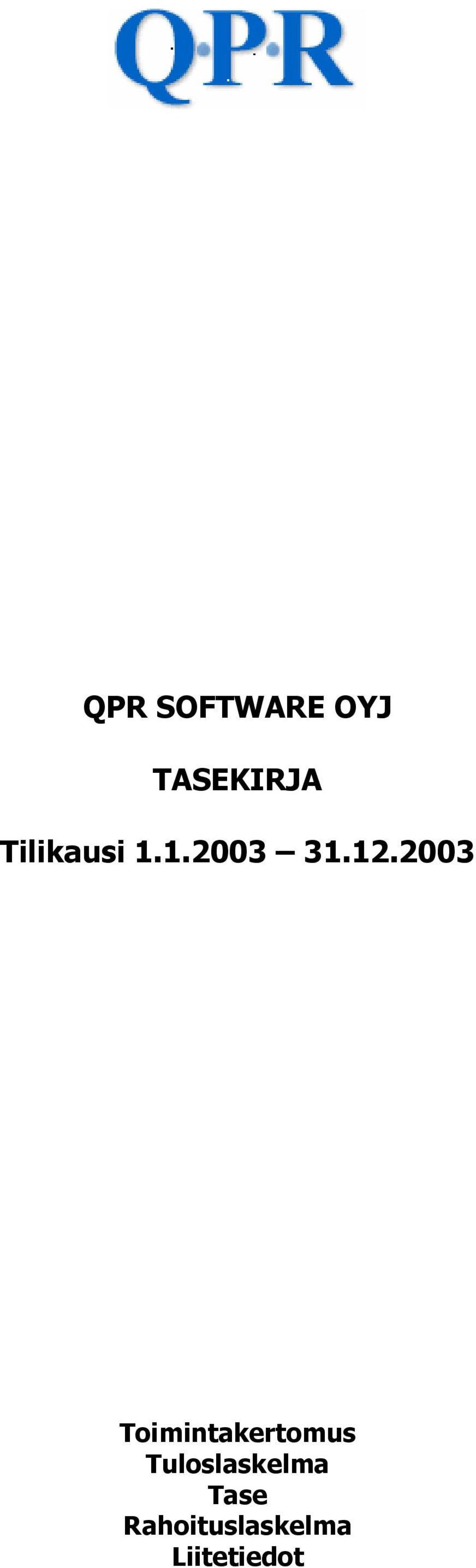 2003 Toimintakertomus