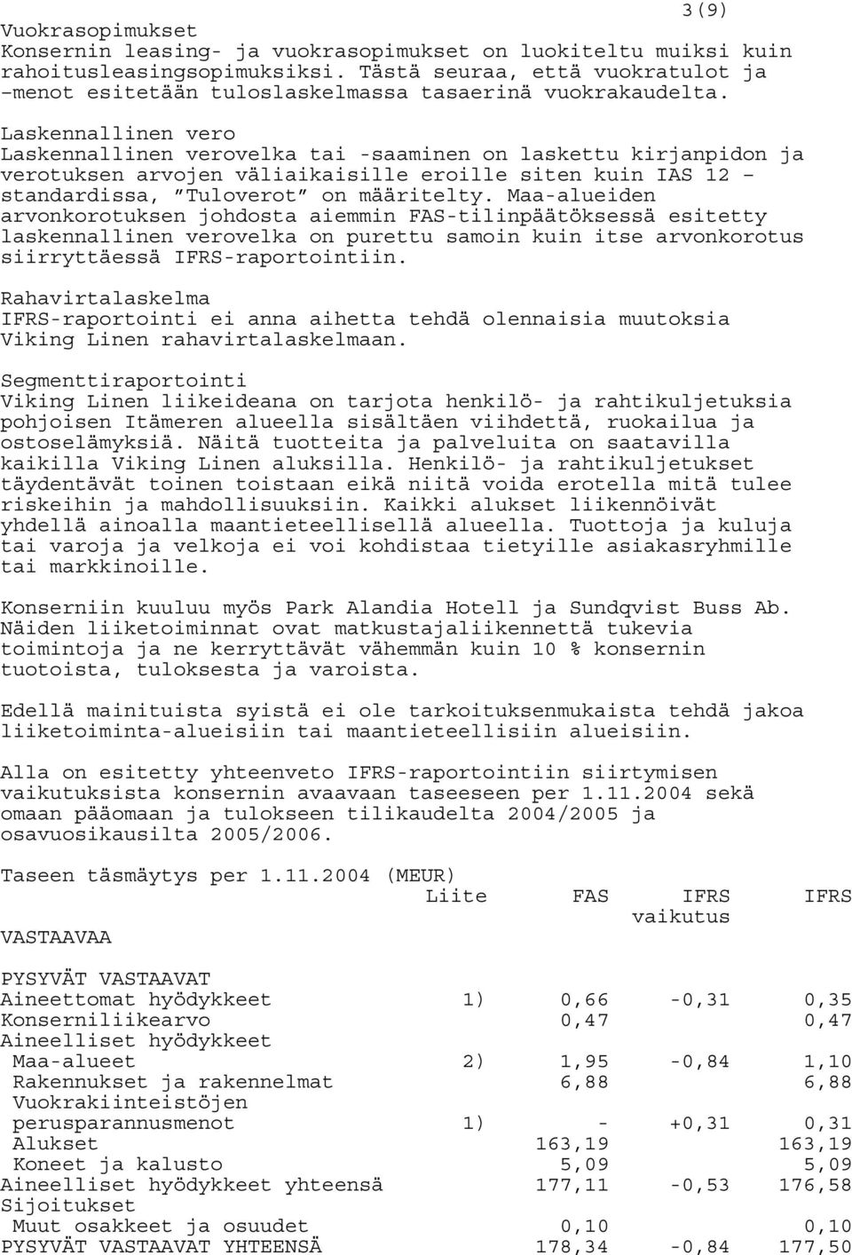 Laskennallinen vero Laskennallinen verovelka tai -saaminen on laskettu kirjanpidon ja verotuksen arvojen väliaikaisille eroille siten kuin IAS 12 standardissa, Tuloverot on määritelty.
