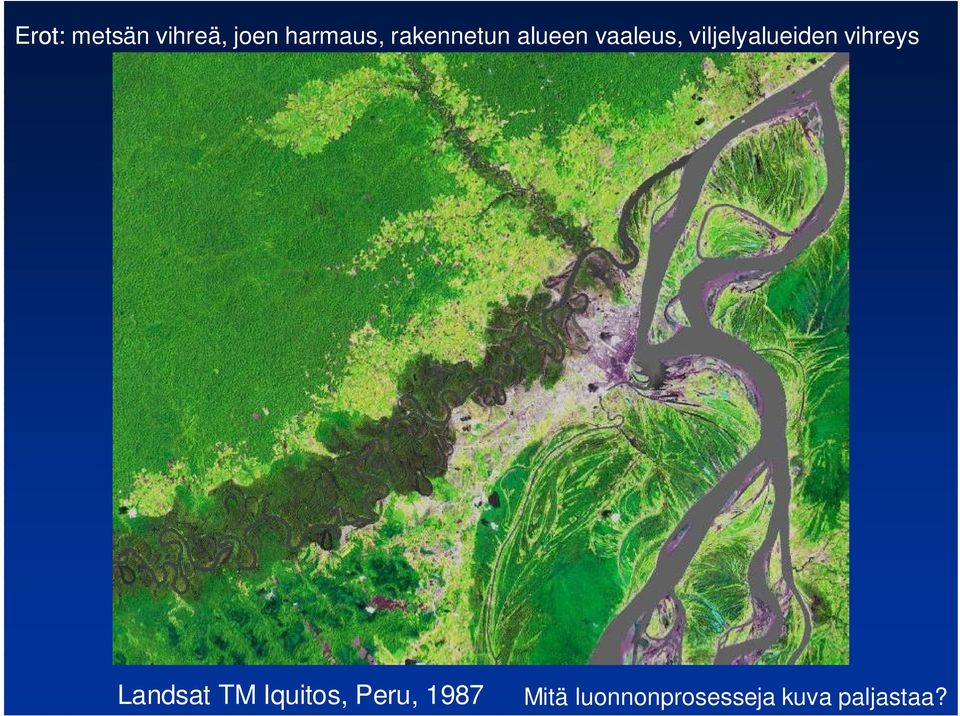 viljelyalueiden vihreys Landsat TM