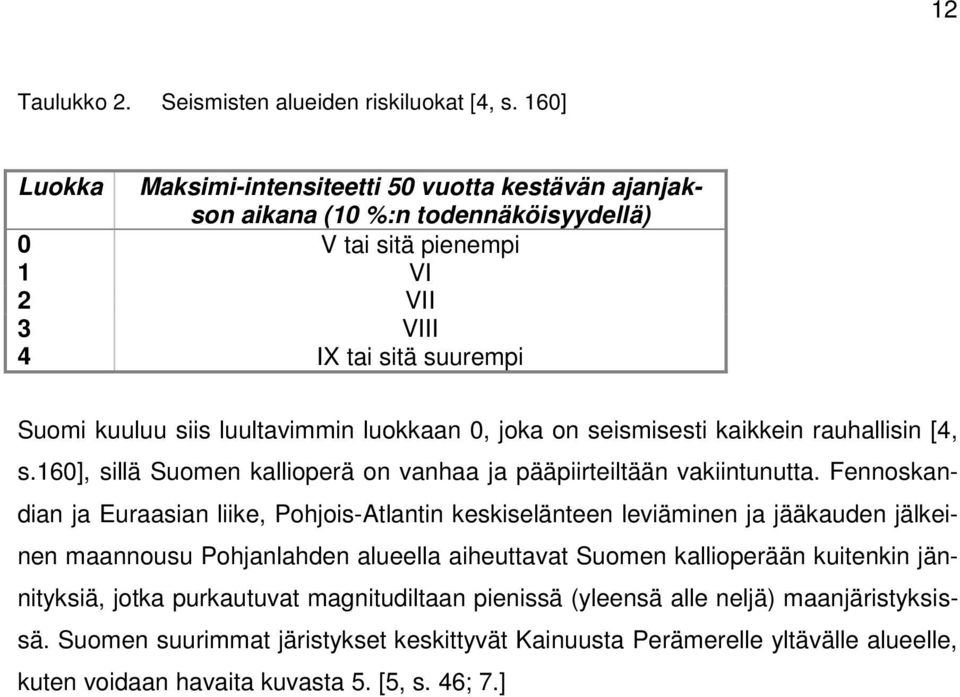 lokkaan, joka on seismisesti kaikkein rahallisin [4, s.16], sillä Somen kallioperä on vanhaa ja pääpiirteiltään vakiintntta.