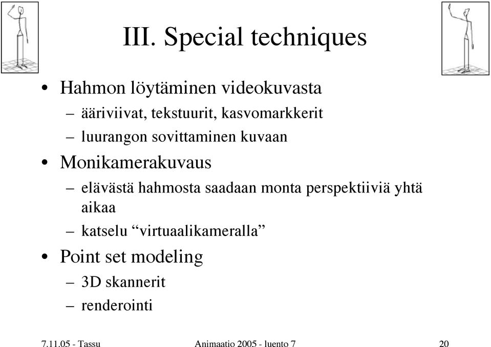 hahmosta saadaan monta perspektiiviä yhtä aikaa katselu virtuaalikameralla