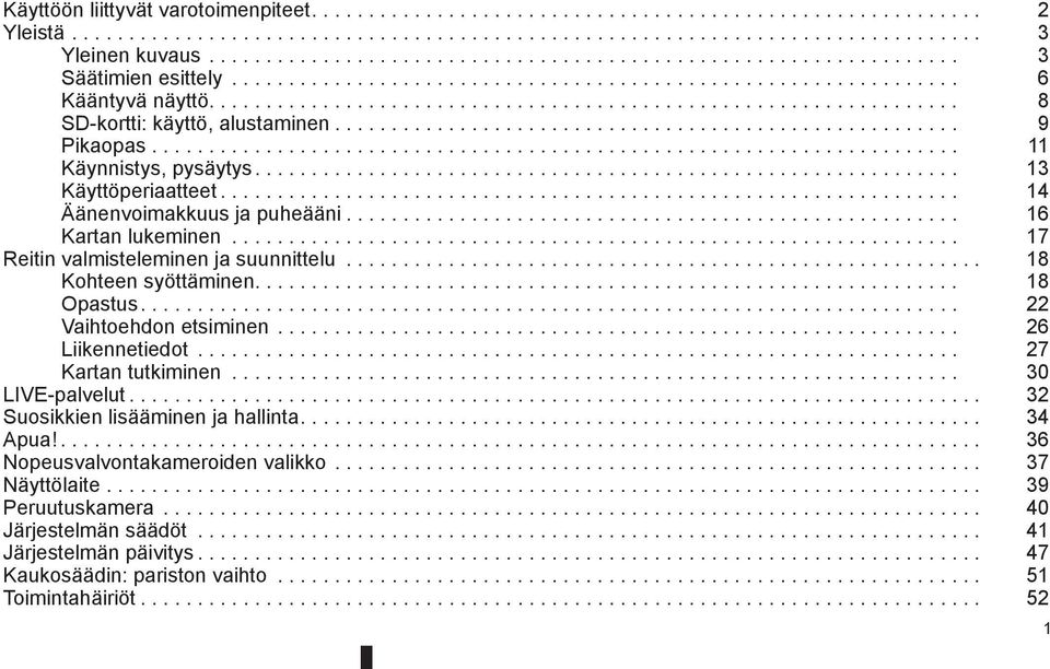 ................................................................. 8 SD-kortti: käyttö, alustaminen........................................................ 9 Pikaopas........................................................................ 11 Käynnistys, pysäytys.