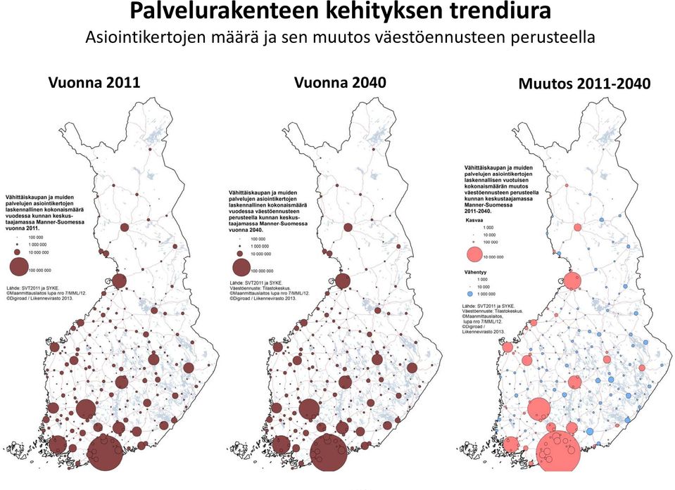 sen muutos väestöennusteen