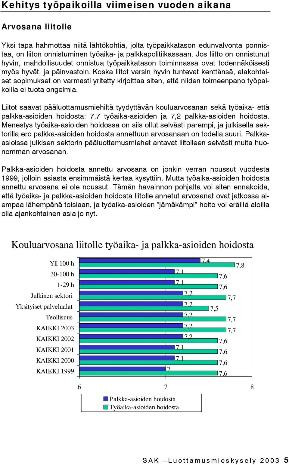 Koska liitot varsin hyvin tuntevat kenttänsä, alakohtaiset sopimukset on varmasti yritetty kirjoittaa siten, että niiden toimeenpano työpaikoilla ei tuota ongelmia.