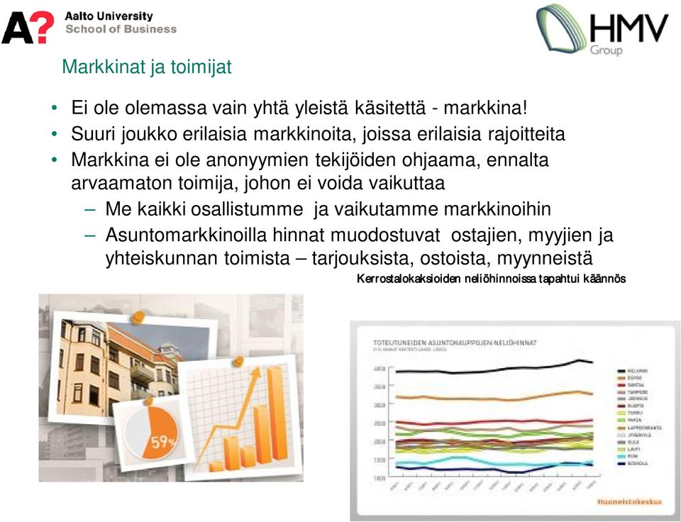 ennalta arvaamaton toimija, johon ei voida vaikuttaa Me kaikki osallistumme ja vaikutamme markkinoihin