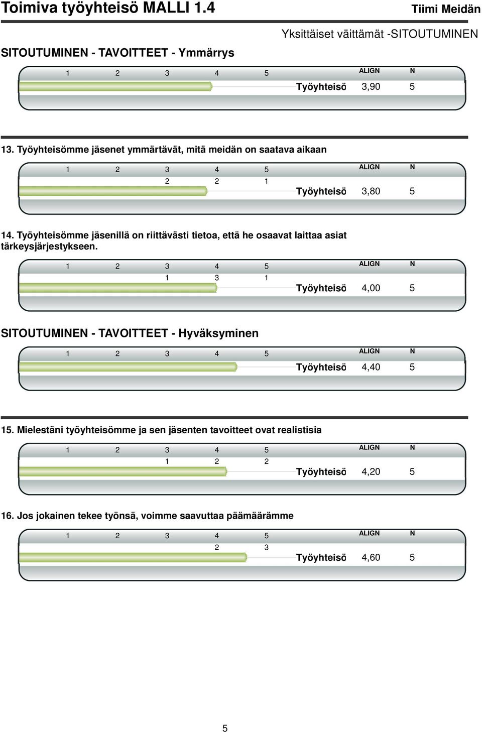 Työyhteisömme jäsenillä on riittävästi tietoa, että he osaavat laittaa asiat tärkeysjärjestykseen.