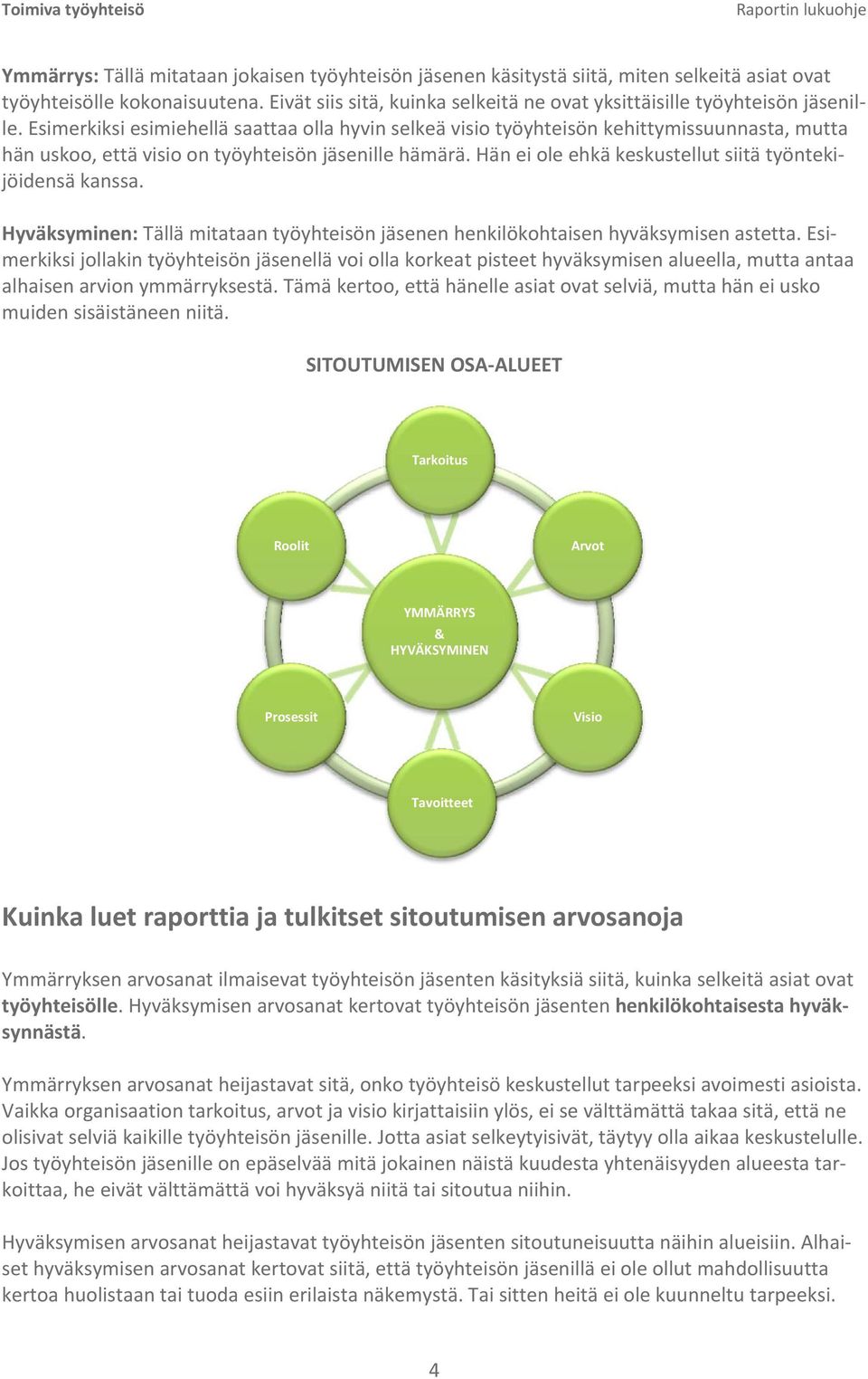 Esimerkiksi esimiehellä saattaa olla hyvin selkeä visio työyhteisön kehittymissuunnasta, mutta hän uskoo, että visio on työyhteisön jäsenille hämärä.