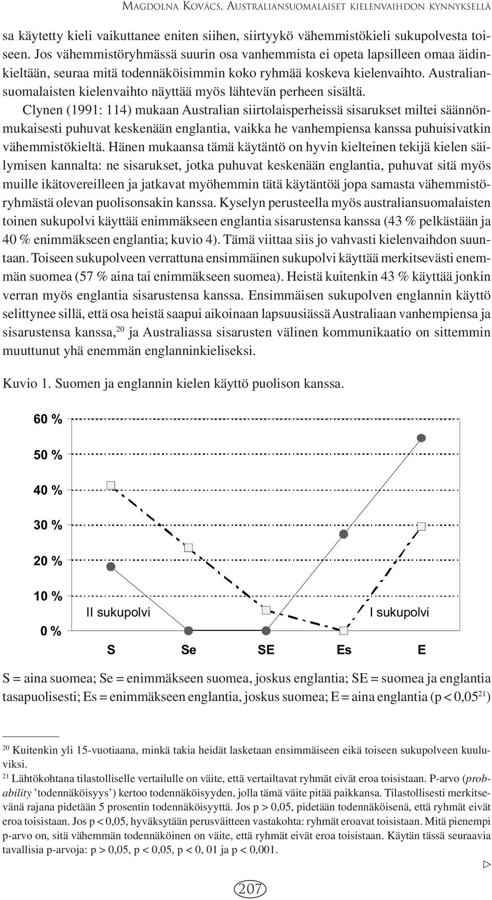 Australiansuomalaisten kielenvaihto näyttää myös lähtevän perheen sisältä.