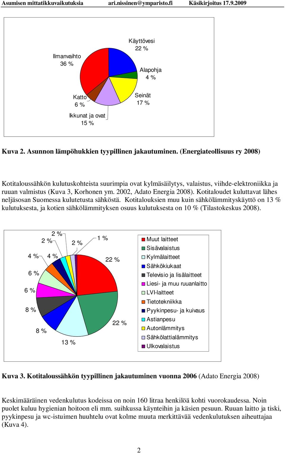 Kotitaloudet kuluttavat lähes neljäsosan Suomessa kulutetusta sähköstä.