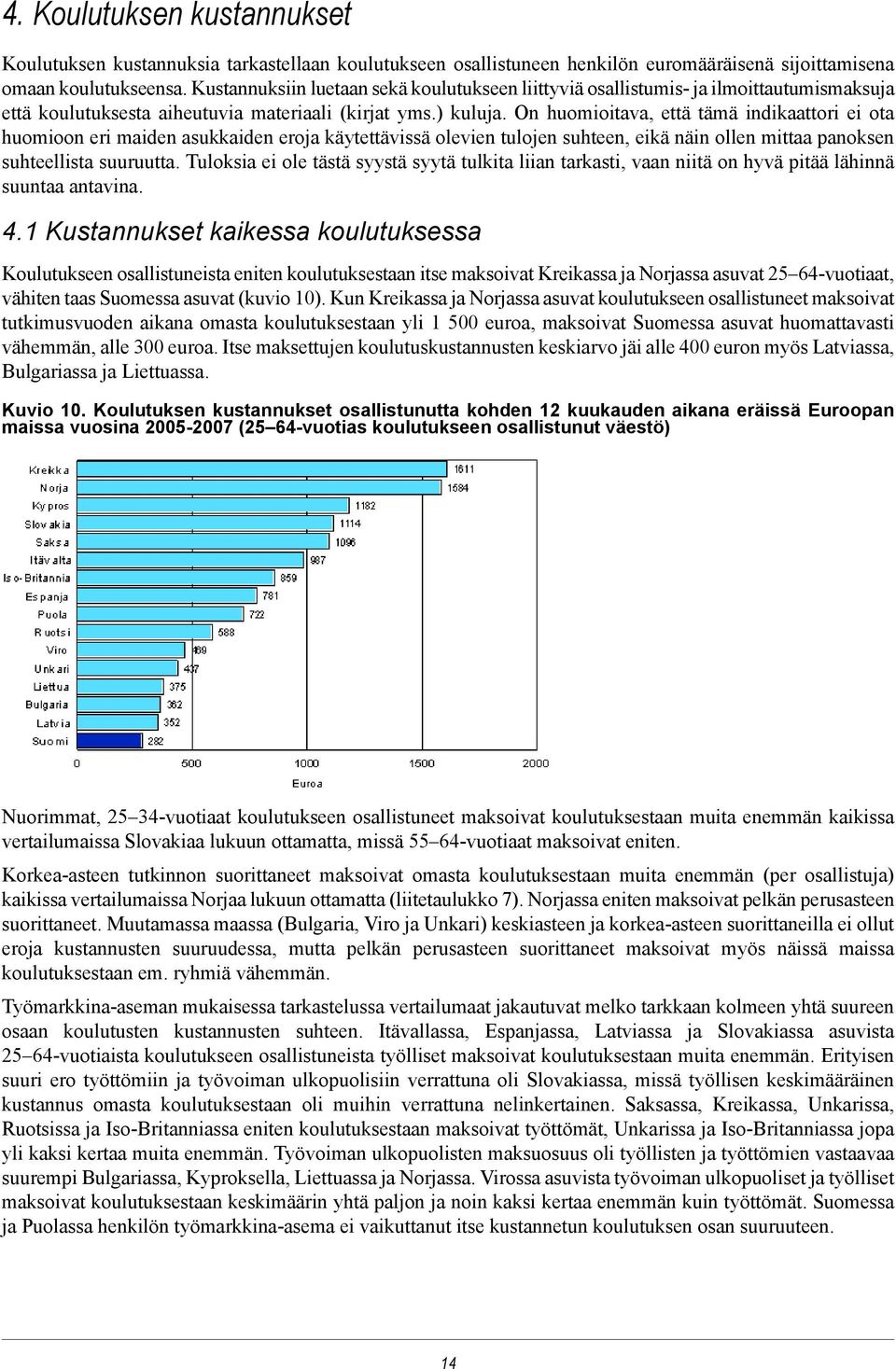 On huomioitava, että tämä indikaattori ei ota huomioon eri maiden asukkaiden eroja käytettävissä olevien tulojen suhteen, eikä näin ollen mittaa panoksen suhteellista suuruutta.