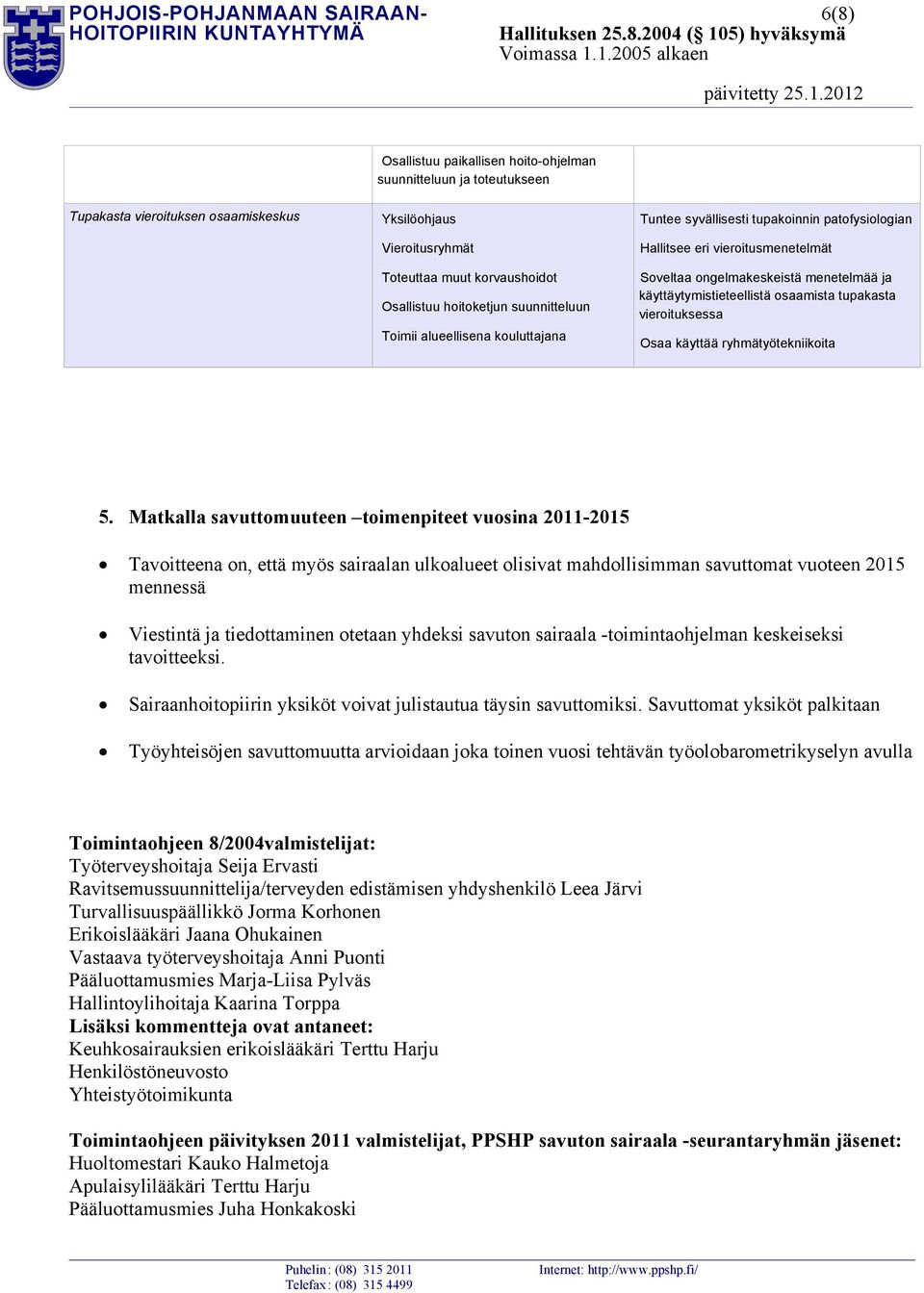 käyttäytymistieteellistä osaamista tupakasta vieroituksessa Osaa käyttää ryhmätyötekniikoita 5.