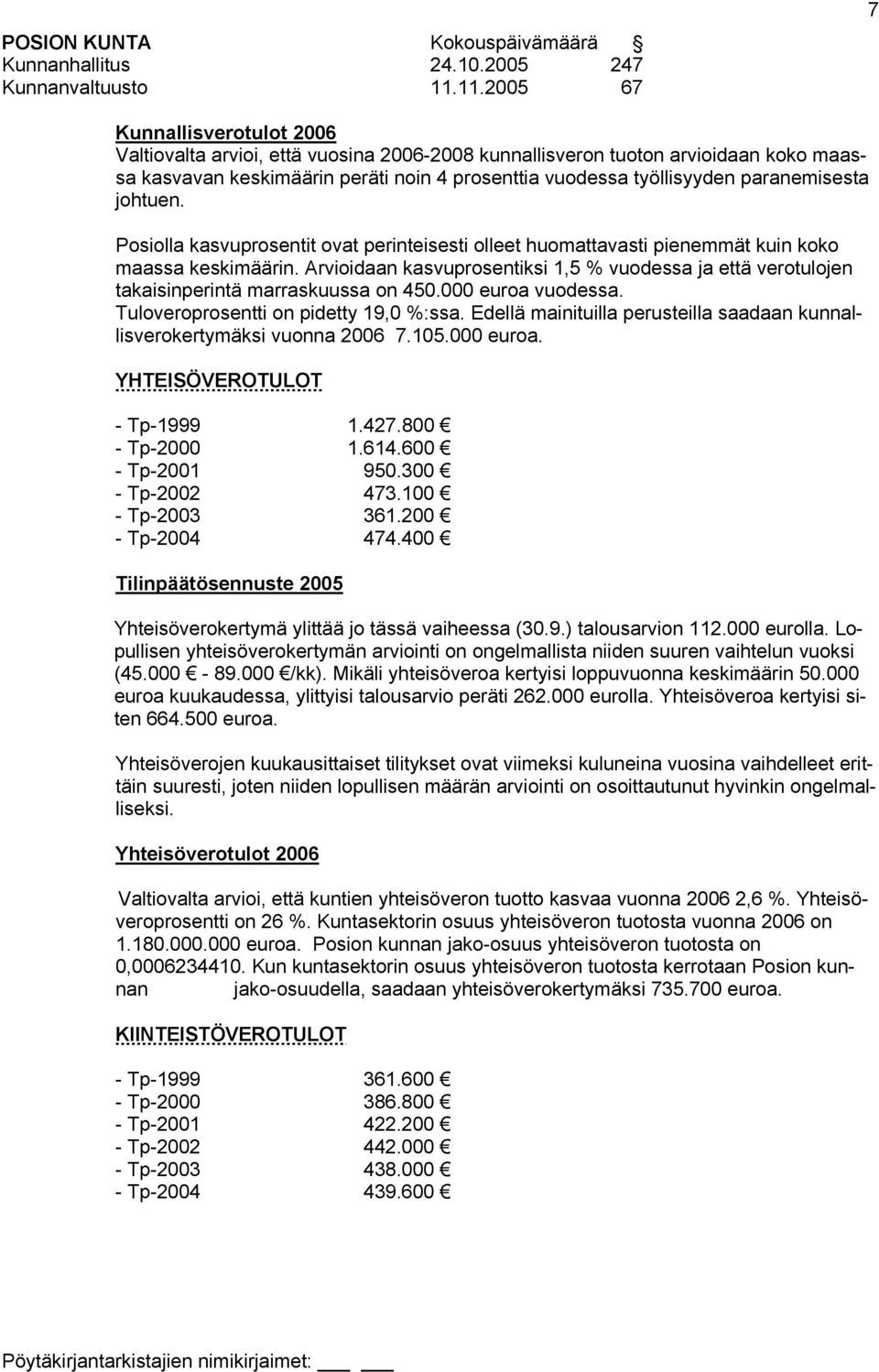 paranemisesta johtuen. Posiolla kasvuprosentit ovat perinteisesti olleet huomattavasti pienemmät kuin koko maassa keskimäärin.