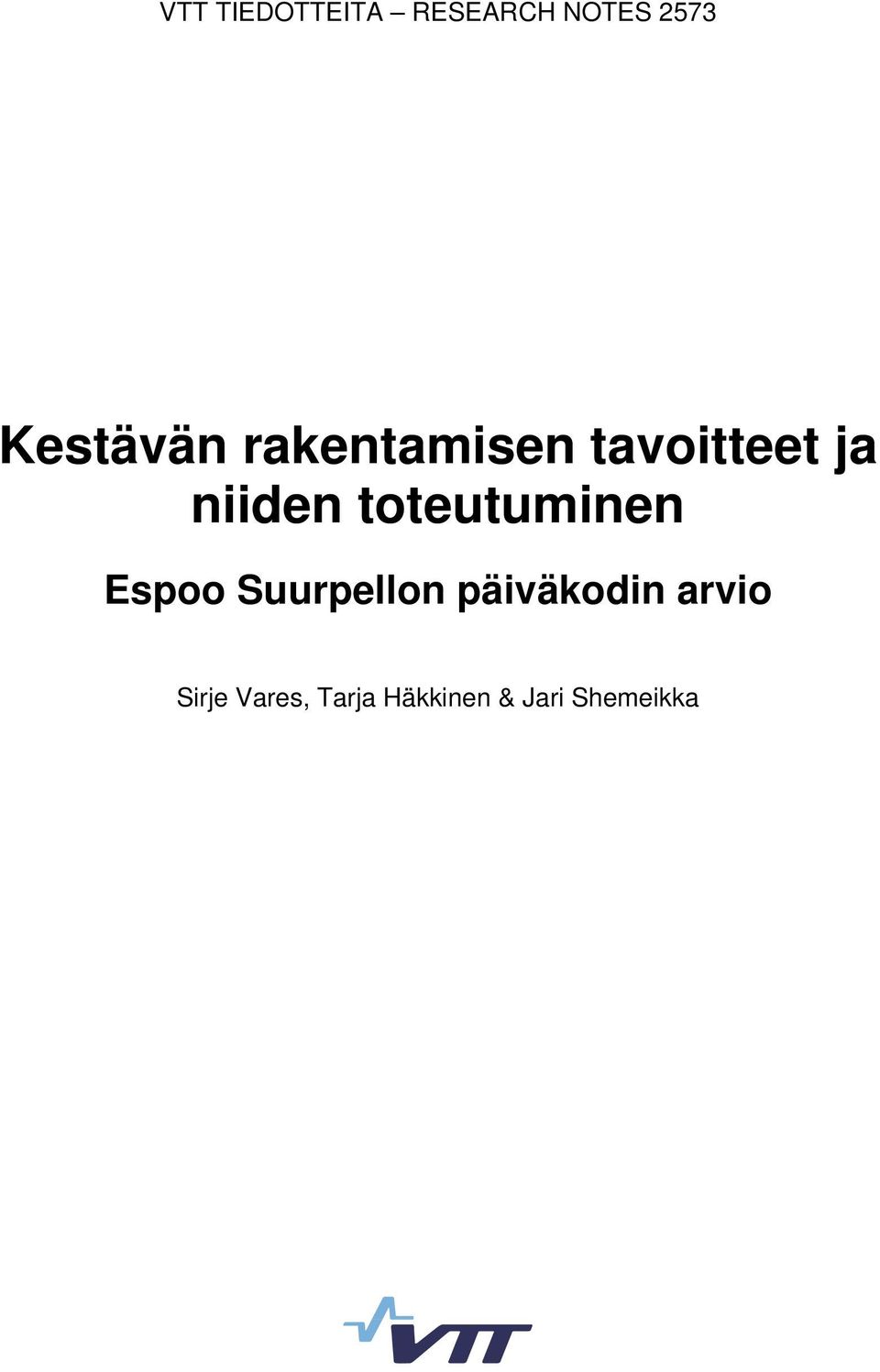 toteutuminen Espoo Suurpellon päiväkodin