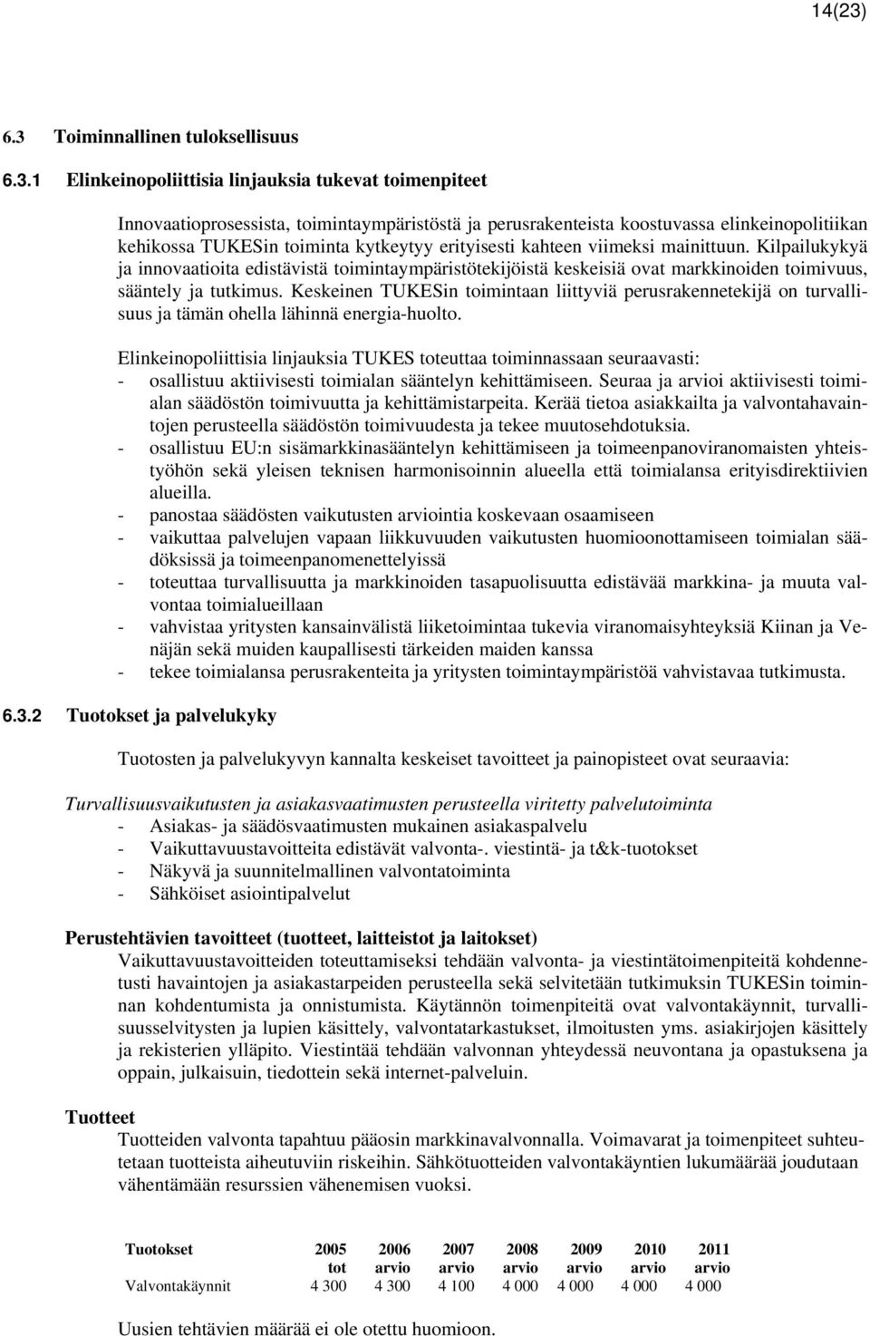 TUKESin toiminta kytkeytyy erityisesti kahteen viimeksi mainittuun. Kilpailukykyä ja innovaatioita edistävistä toimintaympäristötekijöistä keskeisiä ovat markkinoiden toimivuus, sääntely ja tutkimus.