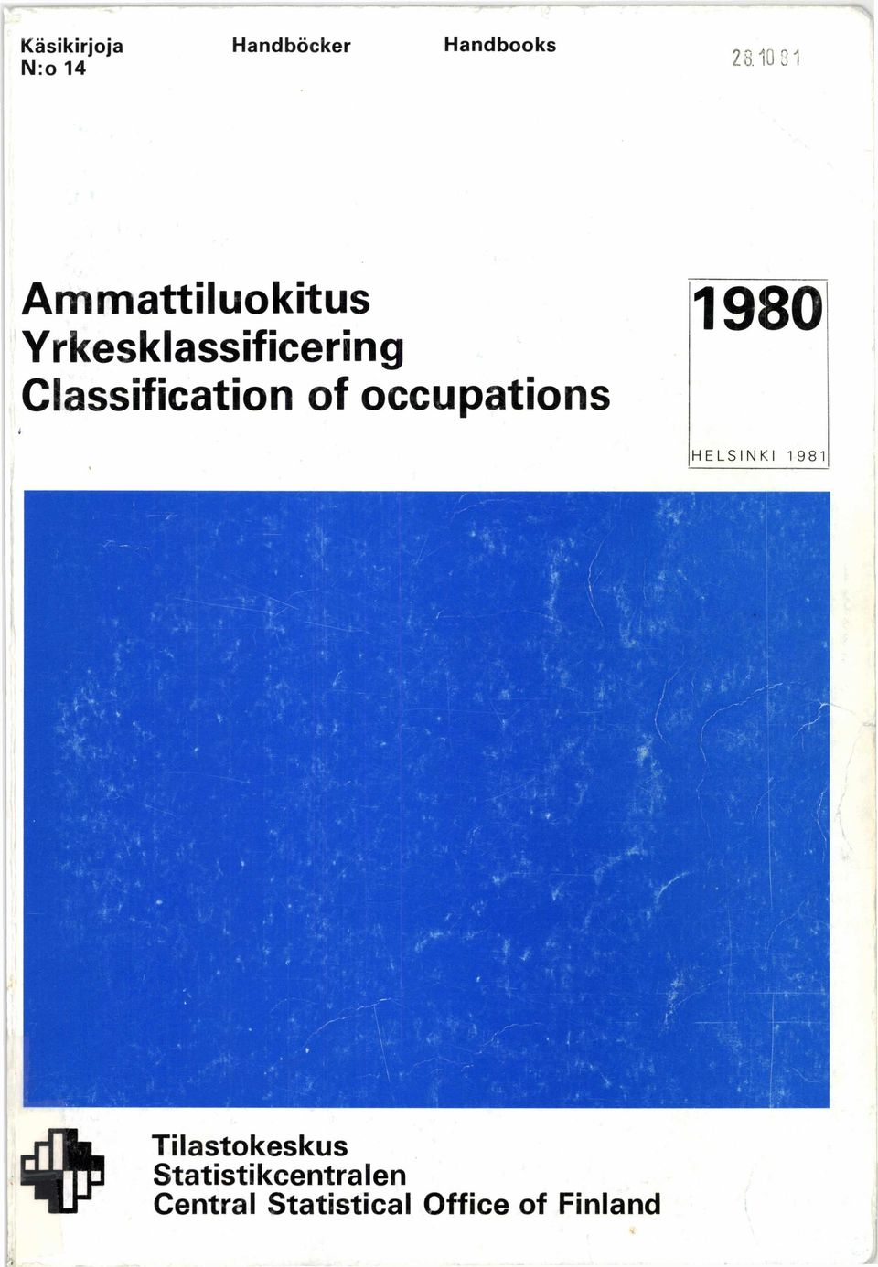 Classification of occupations Tilastokeskus