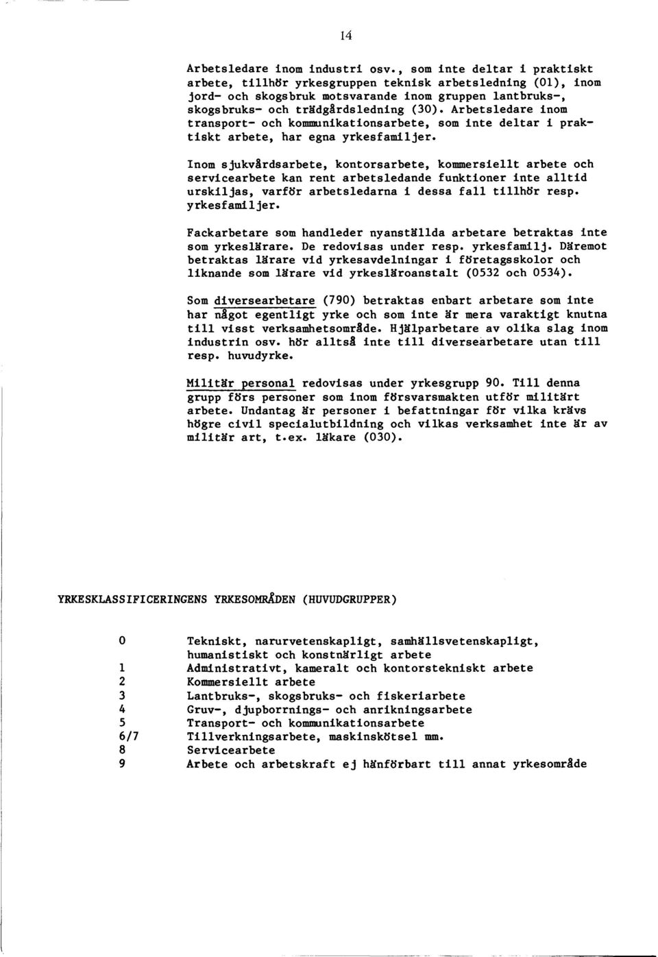 trädgårdsledning (3 0 ). A rb etsled are inom tr a n sp o r t- och kom m unikationsarbete, som in te d e lta r i prakt is k t a rb ete, har egna y r k e sfa m ilje r.