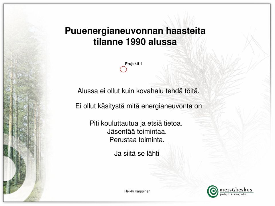 Ei ollut käsitystä mitä energianeuvonta on Piti