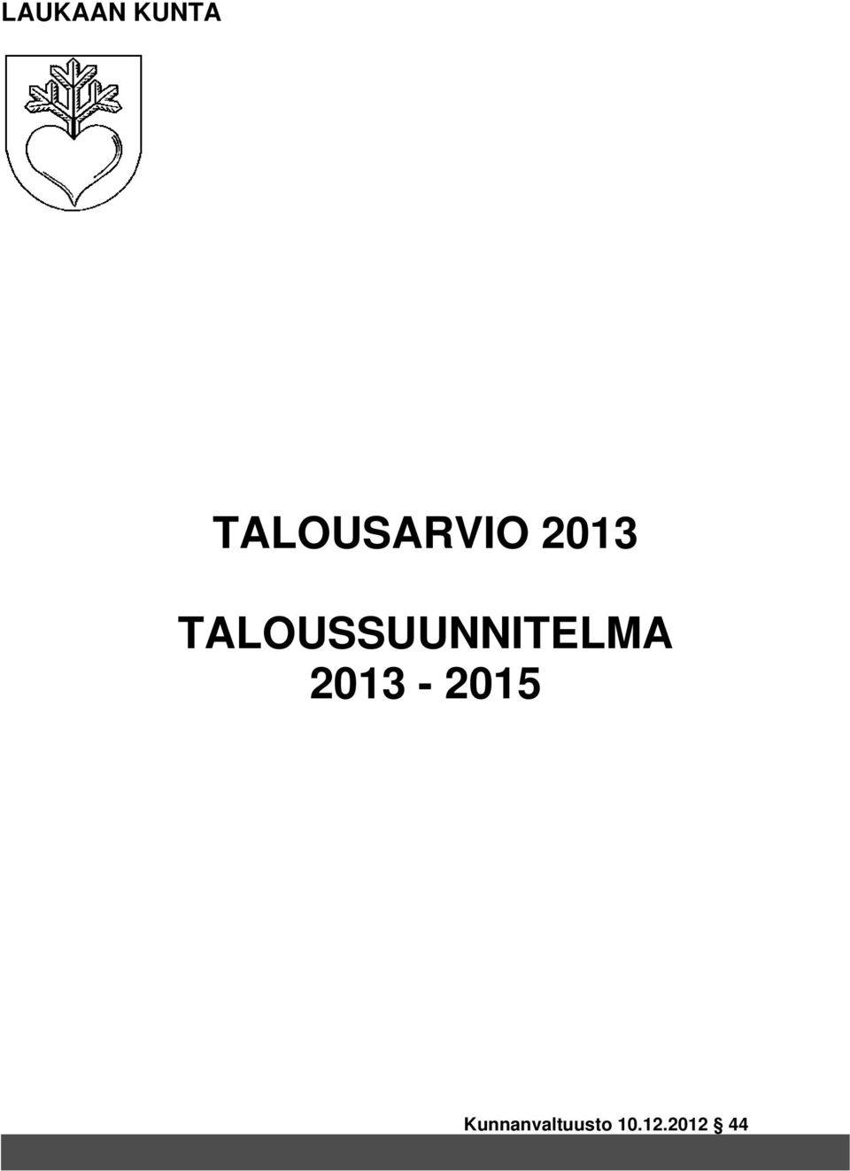 TALOUSSUUNNITELMA