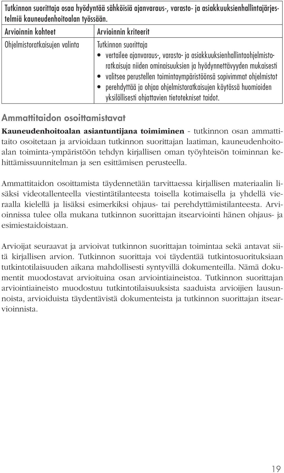 toimintaympäristöönsä sopivimmat ohjelmistot perehdyttää ja ohjaa ohjelmistoratkaisujen käytössä huomioiden yksilöllisesti ohjattavien tietotekniset taidot.