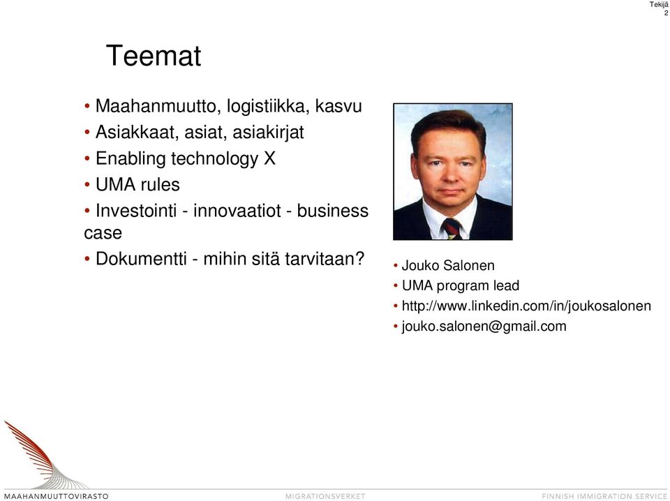 business case Dokumentti - mihin sitä tarvitaan?