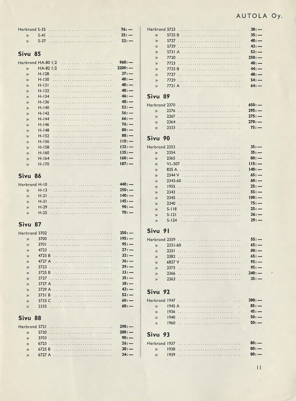 4727 A 36: 3723 29: 3725 B 33: 3727 3727 A 38: 3729 A 43: 3731 B 52: 3733 C 2335 Sivu 88 Herbrand 5721 290: 5720 200: 3703 90: 6723 26: 6725 B 6727 A 34: 5731 A 52: 7720 2 7723 7725 B 44: 7727 48: