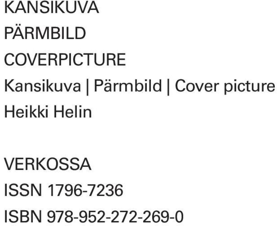 Pärmbild Cover picture Heikki