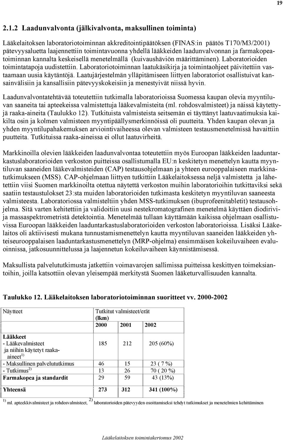 Laboratoriotoiminnan laatukäsikirja ja toimintaohjeet päivitettiin vastaamaan uusia käytäntöjä.