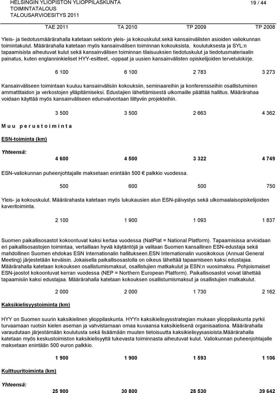 painatus, kuten englanninkieliset HYY-esitteet, -oppaat ja uusien kansainvälisten opiskelijoiden tervetulokirje.