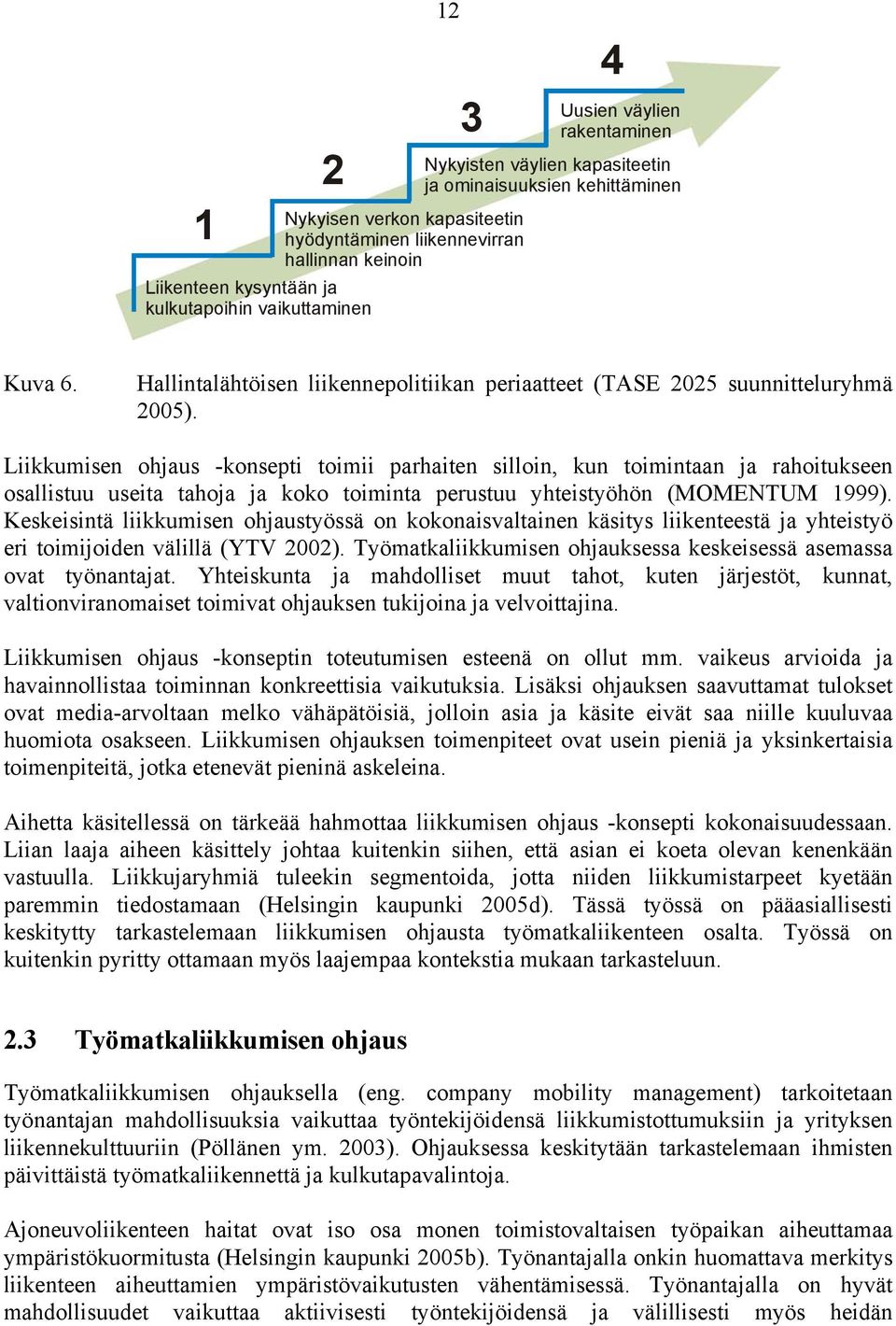 Liikkumisen ohjaus -konsepti toimii parhaiten silloin, kun toimintaan ja rahoitukseen osallistuu useita tahoja ja koko toiminta perustuu yhteistyöhön (MOMENTUM 1999).