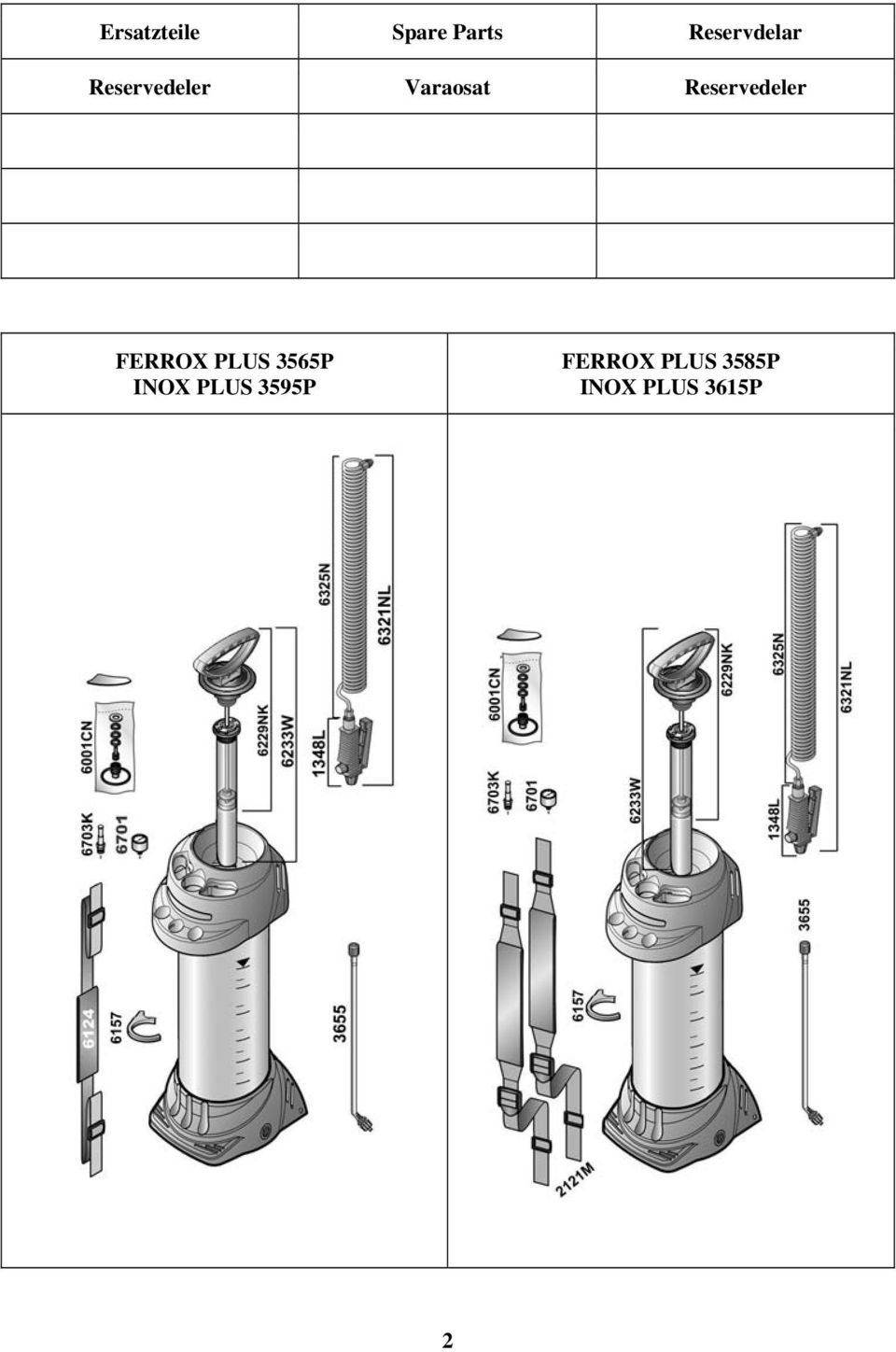 Reservedeler FERROX PLUS 355P INOX