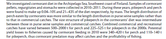 Arvio merimetsojen saalistuksen vaikutuksesta kuha- ja ahvensaalisiin Saaristomerellä (vuoden