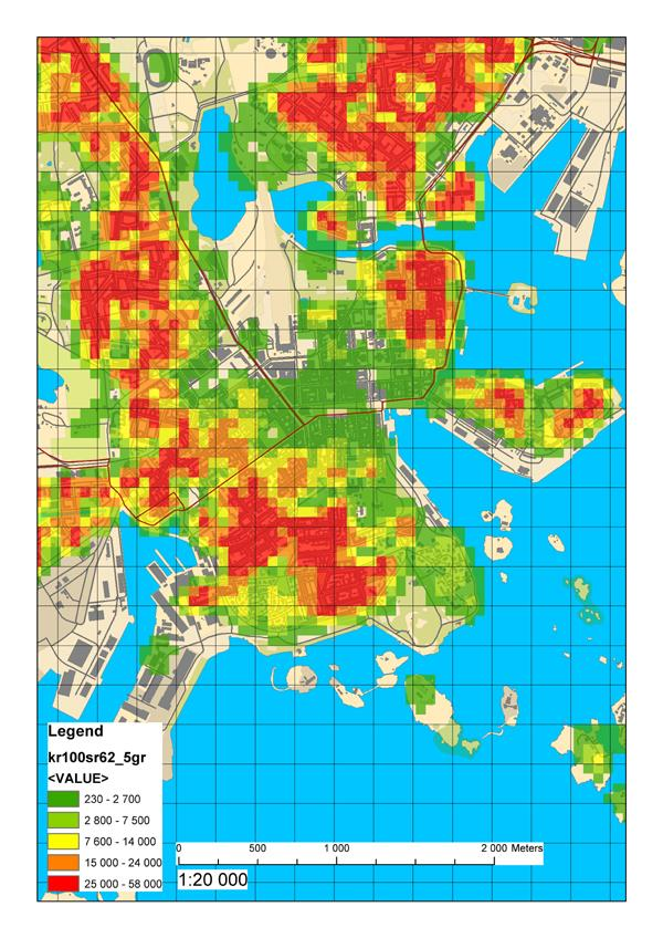 Kartat osoittavat, että onnettomuustiheys ja asukastiheys Helsingissä eivät korreloi; Maps show that there is no correlation between