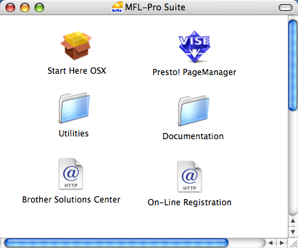 Pakkauksen mukana toimitettu CD-ROM-levy MFL-Pro Suite 1 1 Pakkauksen mukana toimitettu CD-ROM-levy MFL-Pro Suite Macintosh Asenna MFL-Pro Suite Voit asentaa MFL-Pro Suite -ohjelman ja