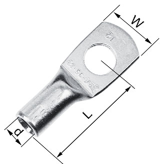 Cu-liittimet 0,75-1000 ² Putkikaapelikengät 10-300 ² DIN 46235 Tiedot: Cu 99,95%, tinattu Cu/Sn. DIN 46235:n mukainen mitoitus, puristusten määrä on ilmoitettu kaapelikengän kaulassa.