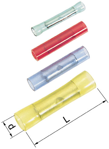 Eristetyt liittimet 0,1-6 ² ja niihin kuuluvat työkalut ² Piikkikaapelikengät 0,1-6 ² Tiedot: Cu 99,95 %, tinattu Cu/Sn, kovajuotettu kaulaosa.