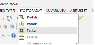 56 MASTERCAM X8/ Dynaaminen jyrsintä (Ulkopuolelta-valinta) 16 Klikkaa OK dynaamisen jyrsintäradan luomiseksi.